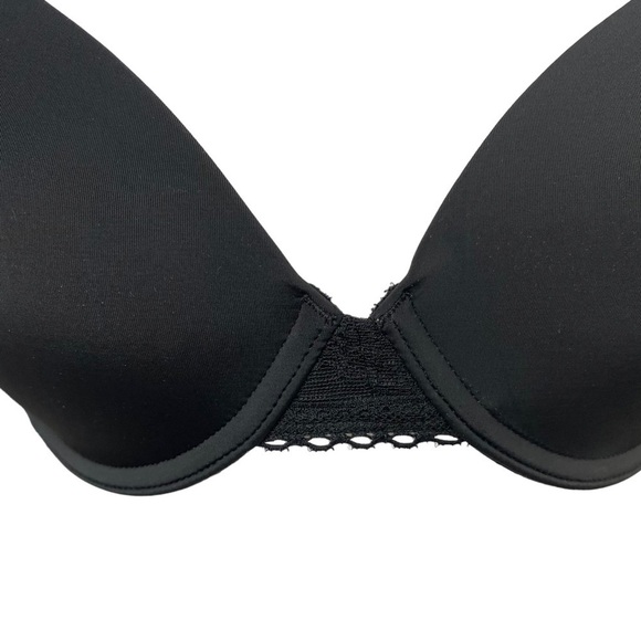 Gap Body Bra Size 34C Favorite TShirt Black Lace Full Coverage Smooth Racerback - Picture 5 of 9